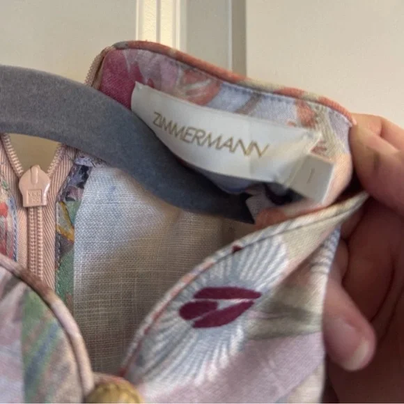 Zimmermann Women's Linen Floral Dress. Size 1 - Picture 5 of 10